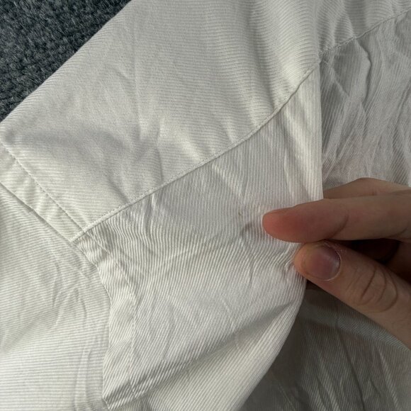 Massimo Dutti White Long Sleeve Button Up Shirt Cutaway Size 15.5 French Cuff - Picture 13 of 16